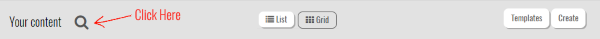 June content search bar